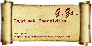 Gajdusek Zseraldina névjegykártya